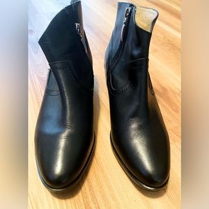NWT Anthropologie black leather ankle size 9 boots